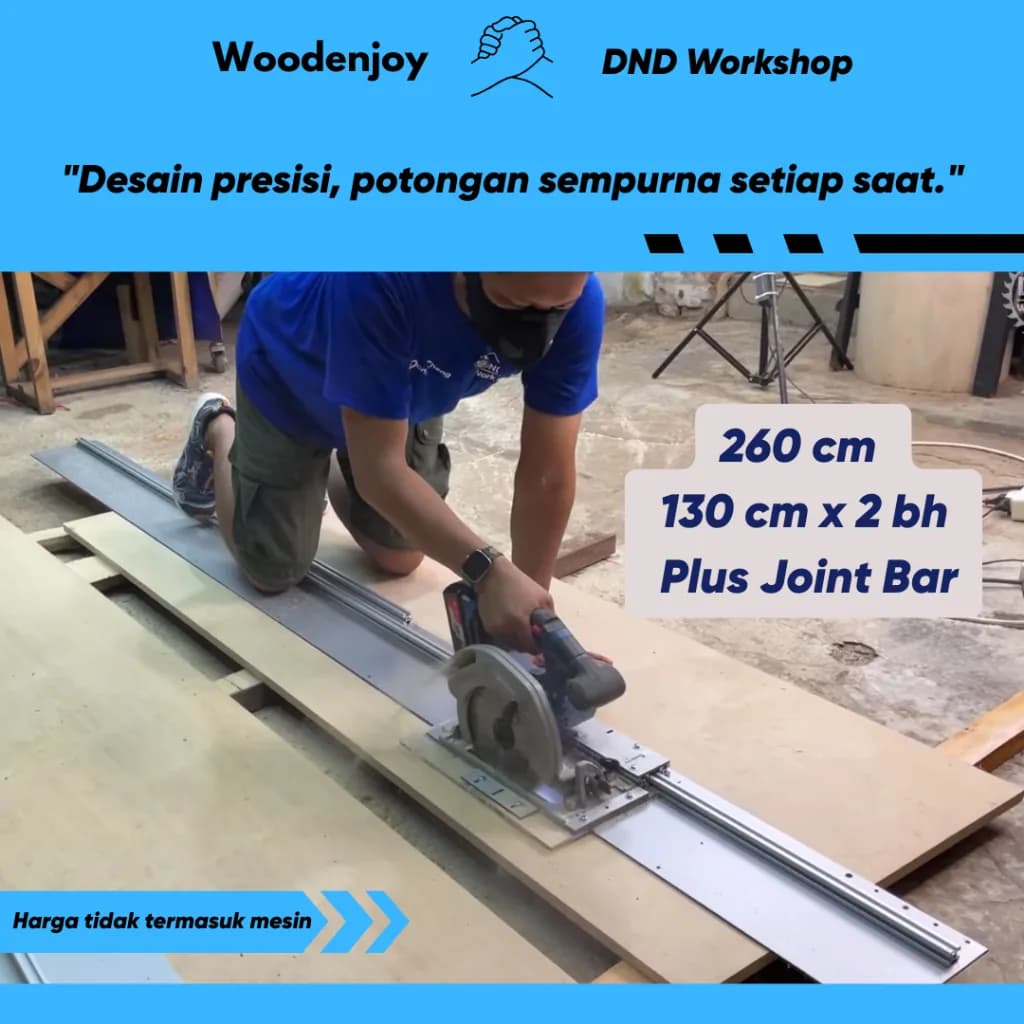 Tracksaw Dudukan Circular Saw – Potong Lurus Presisi Tanpa Table Saw | Woodenjoy X DND