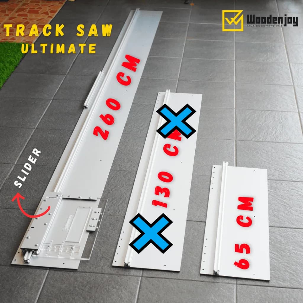 TRACK SAW 260 + 65 CM LENGKAP SLIDER