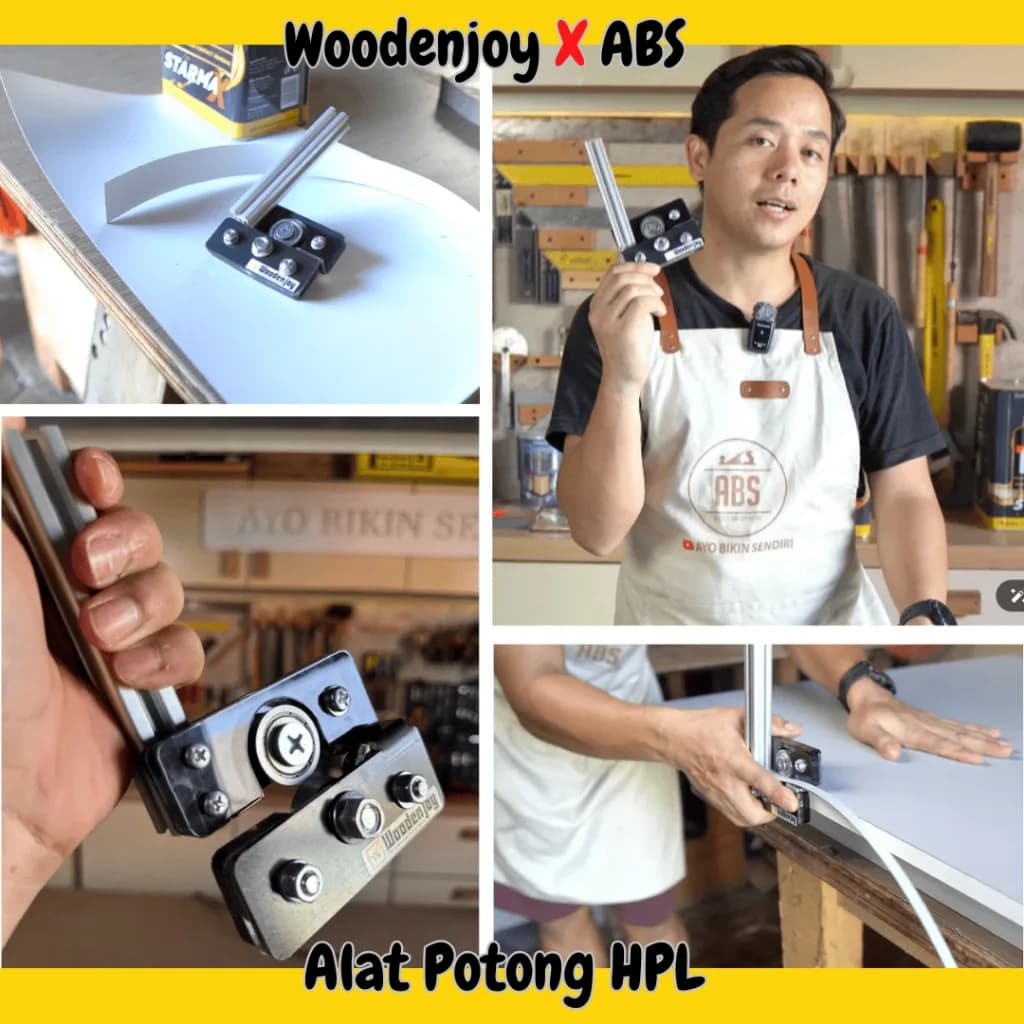 Alat Potong HPL / HPL Cutter Woodenjoy ABS – Bisa Potong dari Tengah, Tanpa Debu