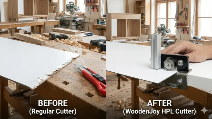 Perbandingan penyebab HPL geripis dan hasil potong halus